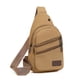 thumbnail image 2 of Bandolera de lona para hombre - Caqui, marrón, verde - 30x18x6cm - Bolsa mensajera exterior exterior con cremallera engrosada y correa ajustable, 2 of 6