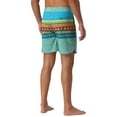 thumbnail image 3 of INSPIRAR CHIC Pantalones de baño a rayas con cordón para hombres, bloque de color, 36 Verde, 3 of 6