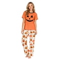 thumbnail image 2 of Grblisyd Halloween Matching Family Pajamas Set Cute Cartoon Graphic Print Mommy and Me Matching Outfits Soft Nightwear for Family, 2 of 7