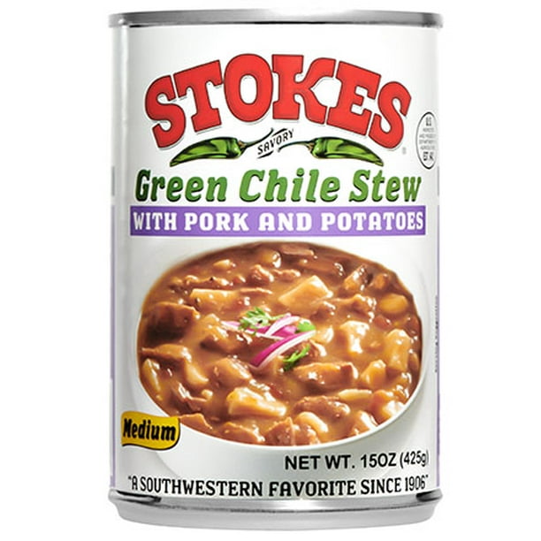 Stokes Green Chile Stew with Pork and Potatoes, 15 oz. can