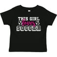thumbnail image 3 of Inktastic This Girl Loves Soccer Girls Toddler T-Shirt, 3 of 5