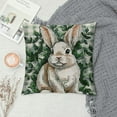 thumbnail image 2 of Awypu  Happy Easter Buffalo Plaid Rabbit Throw Pillow Cover, Eucalyptus Leaves Hello Spring Cushion Case Decoration for Sofa Couch, 2 of 5