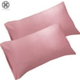 thumbnail image 4 of Luxtrada Set of 2 Premium 1800 Ultra-Soft Polyester Pillowcase Set with Envelope Closure Pillow Cover for Home Bedroom Hotel Travel (Queen Size,Pink), 4 of 11