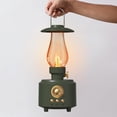 thumbnail image 6 of Kerosene Lamp Bluetooth Speaker with FM Radio, QQZ Vintage Wireless Audio Night Light, Portable Outdoor Rechargeable Lantern for Camping Bedroom, Green, 6 of 7