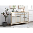 thumbnail image 3 of Reflexion 60 in. mirrored credenza in gold, 3 of 10