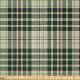 thumbnail image 2 of Ambesonne Vintage Fabric by the Yard Microfiber, Tartan British Heraldry, 1 Yard, Beige Dark Taupe Maroon, 2 of 2