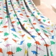 thumbnail image 3 of Colorful Cartoon Dinosaurs Bright Shapes Pattern Blanket,Comfortable Soft Lamb Wool Throw Blanket,All Season,Warm Lightweight Blankets for Sofa Bed Couch Living Room Chair,60"x80", 3 of 4
