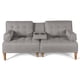 thumbnail image 3 of Sofá Cama Makora Queen Con Memory Foam, Color Gris Claro, Lino Respaldo Reclinable De 3 posiciones., 3 of 8