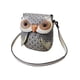 thumbnail image 2 of Bolso de hombro para mujer, bolso de mano con diseño de búho, bandolera de PU Gris, 2 of 7
