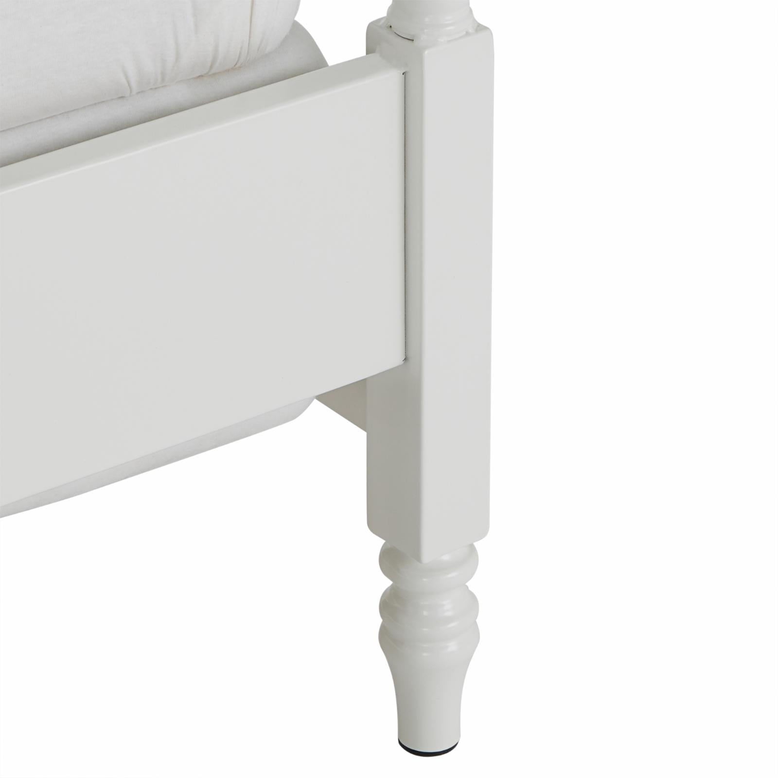 Weston Home Leona Metal Spool Panel Full Bed, White