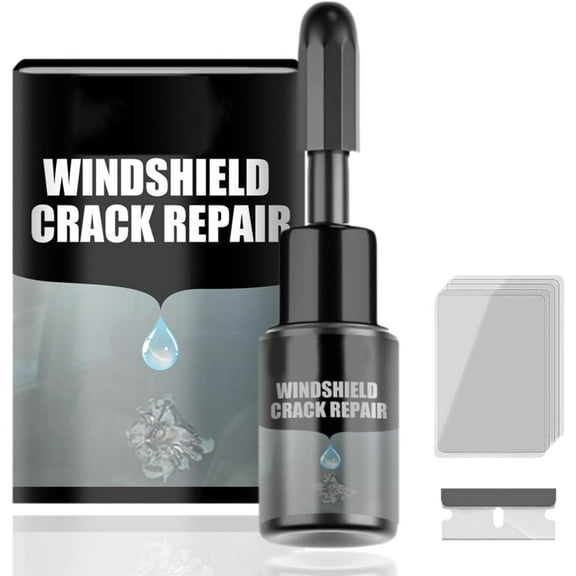 Crackfix Pro Kit, Crack Fix Pro Kit, Windshield Glass Crack Repair Fluid, Windshield Repair Kit for Big Crack and Broken Star Chip (1 Set)