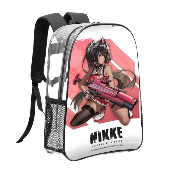 Clear Backpack for Goddess of Victory Nikke Heavy Duty for School Work Women Men Transparent backpack Bookbag Stadium Approved See Through Backpack