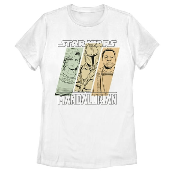 Women's Star Wars: The Mandalorian The Partnership Graphic Tee White Large
