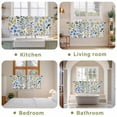 thumbnail image 6 of Blue Yellow Floral Spring Tier Curtains, Pastoral Green Summer Botanical Light Filtering Kitchen Curtains, 2Pcs Rod Pocket Half Window Treatments Panels for Sink Cafe Cabinet Camper 27.5x24 Inches, 6 of 9