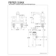 thumbnail image 4 of Kingston Brass FB7621AX 4 in. Centerset Bathroom Faucet, Polished Chrome, 4 of 4