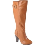 Brinley Co Womens' Round Toe High Heel Tall Boots