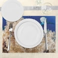 thumbnail image 3 of Ambesonne Underwater Fish Place Mats Set of 4, Ocean Nautical, Standard Size, Blue Cream, 3 of 6