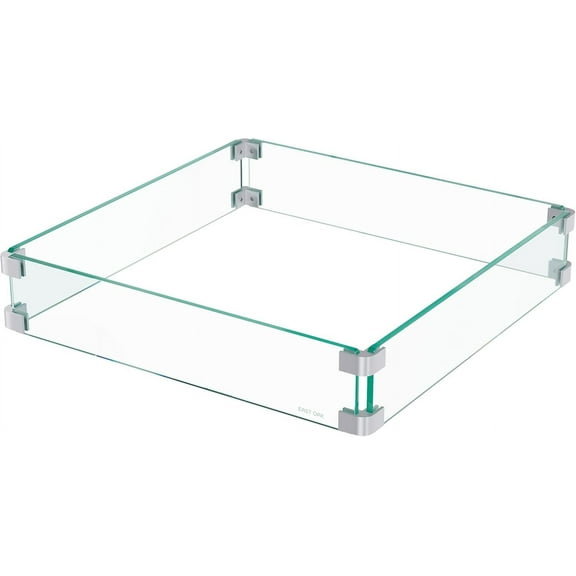 EAST OAK Tempered Glass Wind Guard for 28" & 32" Propane Fire Pit Table