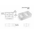 thumbnail image 6 of 32" L x 20" W Ceramic Double Basin Farmhouse Kitchen Sink with Basket Strainer, 6 of 7