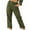 Army Green, variant on Buigttklop Pants for Women 2024 Casual Solid Color Pockets Buttons Elastic Waist Comfortable Straight Pants
