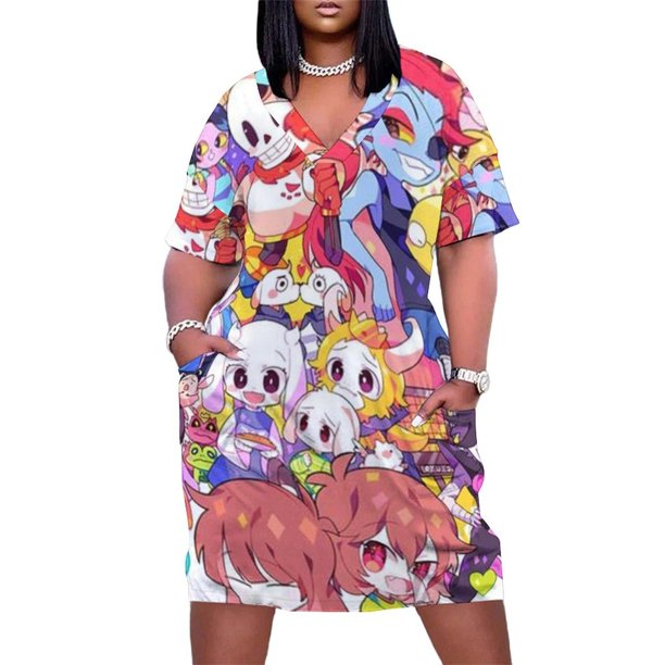 -Vestido largo holgado con bolsillos para mujer ropa de verano corazón Verano