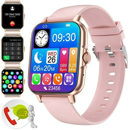 Smart Watch GT50 for Women 1.69" Touch Screen Fitness Watch with Heart Rate, Blood Oxygen and Sleep Monitor,IP67 Waterproof Sports Smart Watches for Android IOS (Pink)