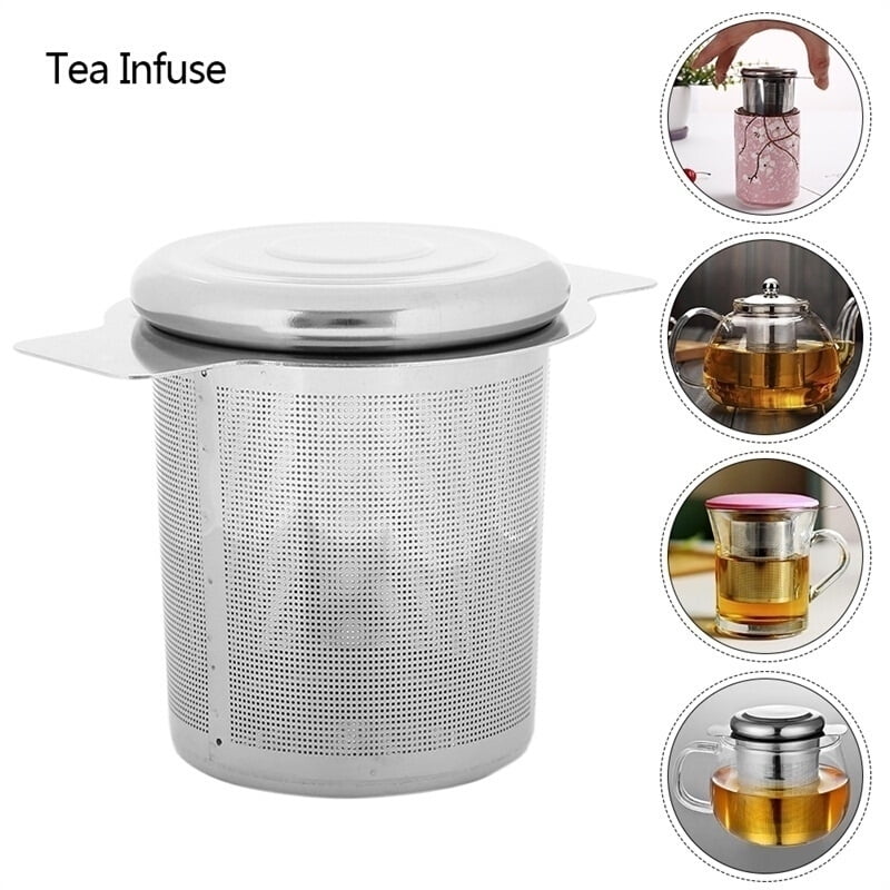 Stainless steel teapot tea infuser/strainer with lid/base