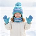 thumbnail image 6 of Kids Winter Hat Scarf Gloves Set, Girls Boys Toddler Warm Fleece Beanie Knit Neck Scarf Mittens Christmas Gift, 6 of 8