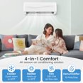 thumbnail image 2 of Giantex Mini-Split AC, Climatiseur à Onduleur 9000 BTU et Chauffage, Unité AC avec Trousse d'Installation, Refroidit jusqu'à 450 Pi2, 2 of 10