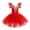 Red, variant on IBTOM CASTLE Toddler Girls Ballet Leotards Glitter Tulle Skirt Ruffle Sleeve Tutu Dresses with Hair Clip Dancewear Outfit 9-10 Years Pink