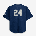 thumbnail image 3 of Men's Mitchell & Ness Navy Seattle Mariners Big & Tall Cooperstown Collection Mesh Batting Practice Jersey, 3 of 7