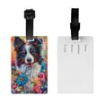 thumbnail image 2 of Luggage Tags for Suitcases, Oil Painting Sunflower Puppy Leather Bag Luggage Tags ID Label Tags Privacy Protection Travel Bag Labels, 2 of 6