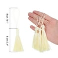 thumbnail image 2 of Unique Bargains 45 Pcs Mini Marque-Page Soyeux à Pompons, Fil Doux Fait Main avec Boucle de Cordon, Jaune, 2 of 6