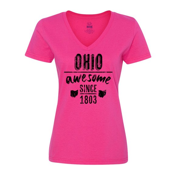 Inktastic Ohio Awesome Since 1803 Women's V-Neck T-Shirt