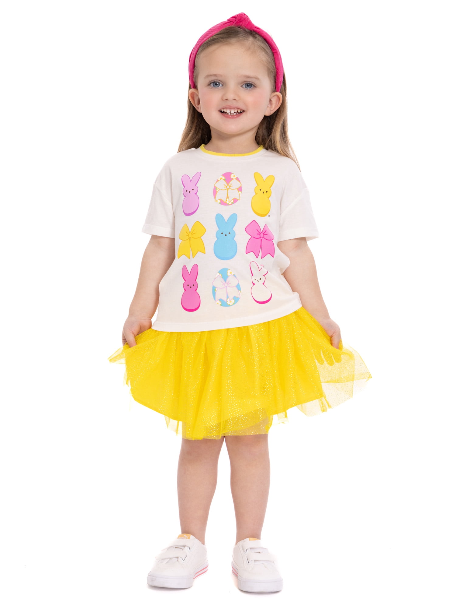 Easter Peeps Toddler Girls Graphic Tee and Tutu Skirt Set, 2-Piece, Sizes 12M-5T