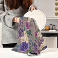 thumbnail image 6 of Dreamtimes Violets Kitchen Towels Set of 6, Ultra Soft Absorbent Dish Towels Bathroom Hand Towels Reusable Cleaning Cloths Tea Towels 28 x 18 Inch, 6 of 7