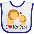 thumbnail image 3 of Inktastic I Love My Papi Childs Boys or Girls Baby Bib, 3 of 4