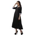 thumbnail image 4 of Moomaya Robes d'Été Unies Femmes Robe à Manches Longues Longues Robes, 4 of 6