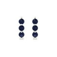 thumbnail image 3 of 0.48 ct Lever-Back Hoop Earrings for Women | 2.8mm Round Cut Simulated Blue Sapphire | 18K White Gold, 3 of 5