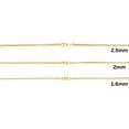 thumbnail image 5 of Floreo 10k Yellow Gold 1.5mm Lite Round Box Link Chain Necklace 16 Inch, 5 of 5