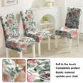thumbnail image 5 of Floral Print Dining Chair Covers Set of 4 Lovely Tropical Flower and Leaves Pattern Washable Polyester Stretch Slipcovers Removable Seat Protector for Rustic Decor, 5 of 7