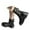 Black, variant on Mesh Boots for Women Platform Combat Mesh Booties Round Toe High Top Sandals Womens Back Zipper Dress Fishnet Boots