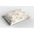 thumbnail image 2 of Ambesonne Floral Pillow Sham, Botanical Spring Petals, 26" X 20", Multicolor, 2 of 2
