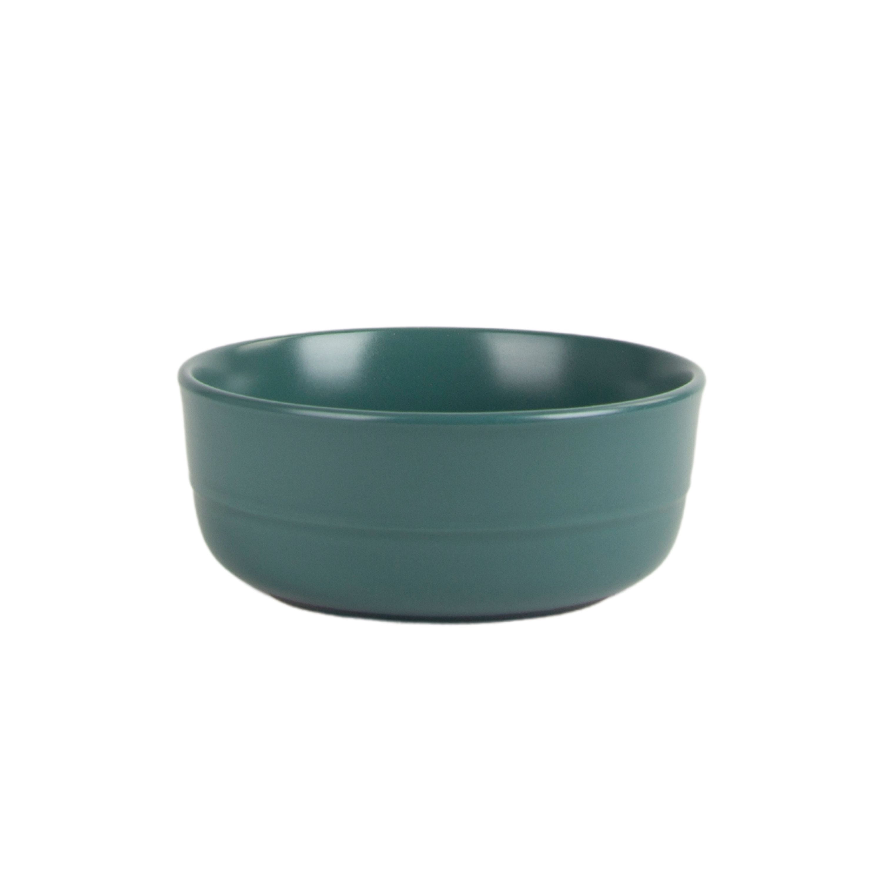 10 Strawberry Street Double Line 6.25"/24 oz Round Cereal Bowl, Set of 6, Emerald Green