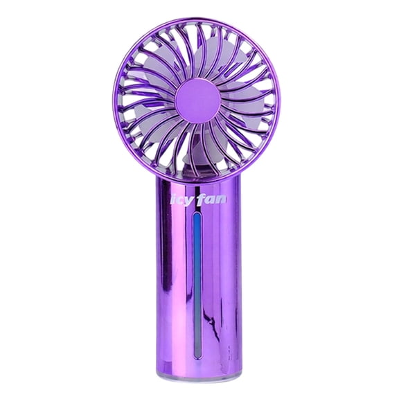 Portable Handheld Turbo Fan,Electroplating Handheld Spray Fan USB Rechargeable – Portable Desktop Mist Fan, Silent Big Wind, Misting for Outdoor Office Commuting Beach (Purple/Gold)(MulticolorB)