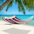 thumbnail image 5 of Bathonly 11 FT 2-Person Hammock with Pillow, Folding Curved Spreader Bar, Trinidad Red, 5 of 12
