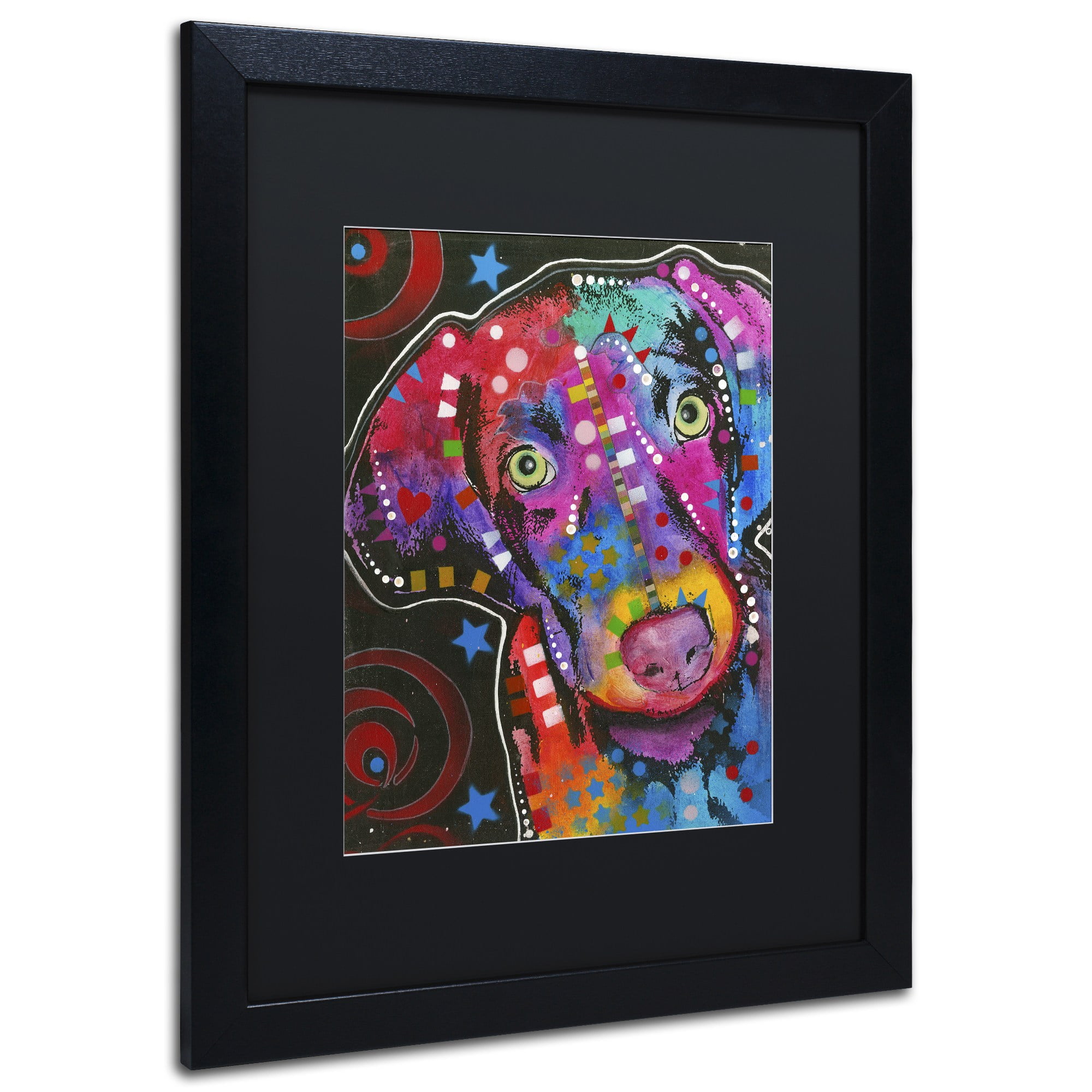 Trademark Fine Art "18" Canvas Art by Dean Russo, Black Matte, Black Frame