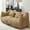 Coffee, variant on Oversized 2-Seater Chenille Bean Bag Chair with High Resilience Foam Core, Soft Square Recliner Sofa with Armrests & Handle for Living Room, Bedroom, Gaming & Reading,Yellow