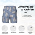 thumbnail image 6 of Picia Cute Fat Cat pattern Mens Swim Trunks with Compression Liner Stretch Beach Shorts Quick Dry with Zipper Pockets No-Chafing Board Shorts-X-Large, 6 of 9