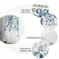 thumbnail image 6 of Blue Teal Eucalyptus Leaves Bathroom Curtain 96 Inch Shower Curtain with Hooks, Watercolor Weeping Botanical Waterproof Polyester Bath Curtain Washable Bathtub Curtain 72''x 96'', 6 of 6